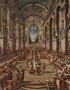 MAGNASCO, Alessandro The Observant Friars in the Refectory Spain oil painting artist